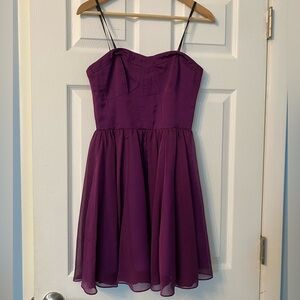 Purple Strapless Dress